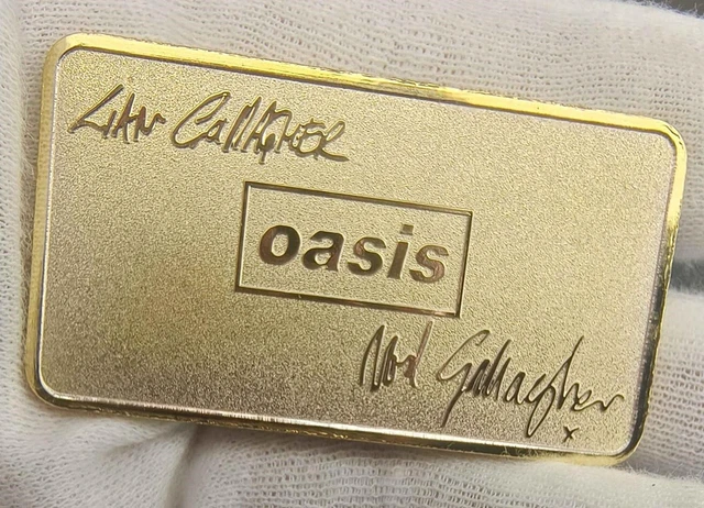 OASIS CONCERT TICKET Gold Bar U C Liam Gallagher Noel Signatures