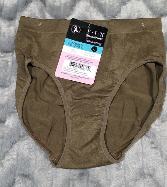 FIX SHAPEWEAR WUNDERWEAR Seamless High Cut Tummy Control Brief Brown