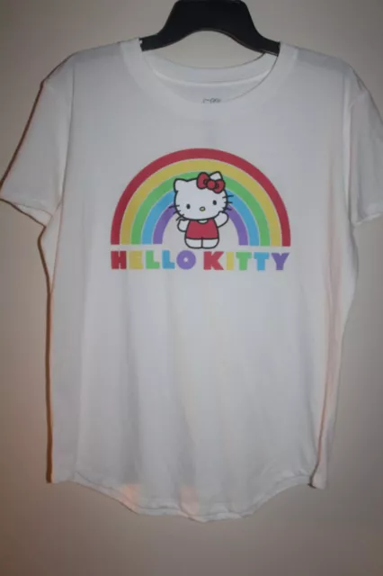 Womens T-shirt JUNIORS size XL (15/17) Sanrio Hello Kitty Short Sleeve Tee NWT