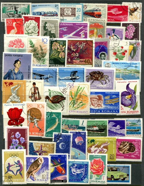 Romania: Packet of 50 G-FU stamps (Ref 2275)
