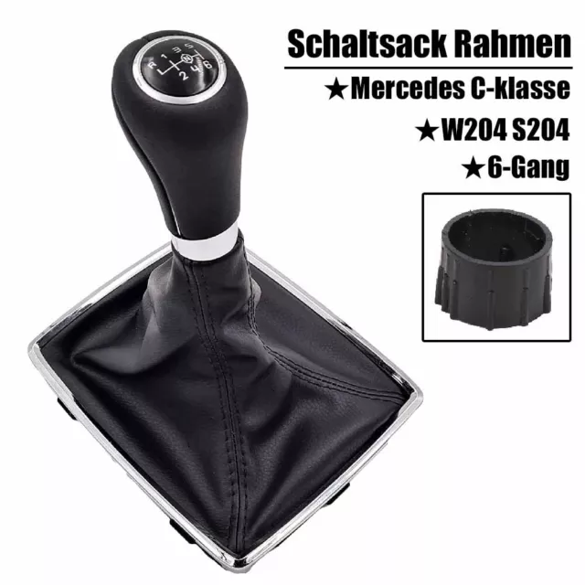 SCHALTKNAUF SCHALTSACK RAHMEN passend für Mercedes C-Klasse W204 S204 /  6Gang EUR 29,65 - PicClick DE