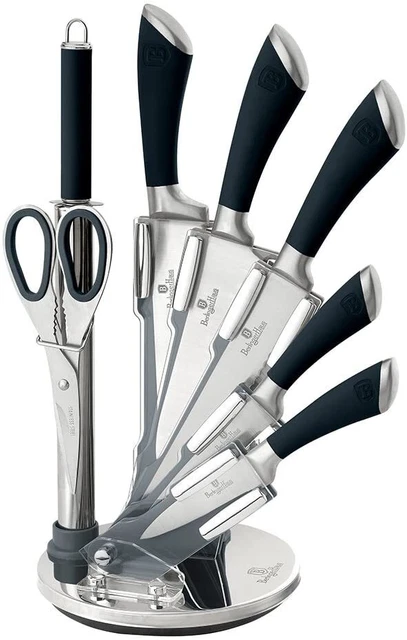 Berlinger Haus BH/2042 8-teiliges Messerset mit Ständer, Infinity-Linie