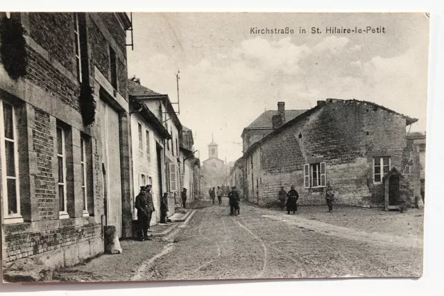 16864 Ak CPA Kirchstraße IN Pcs Hilaire-le-Petit Soldiers Militaire Rue To 1915