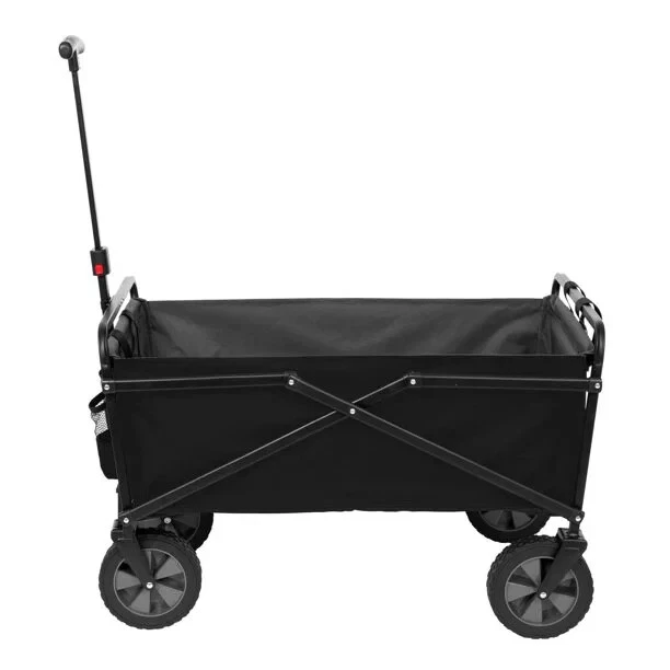 Folding Cart Utility Wagon Garden Beach Outdoor Camping Sports Compact Black New