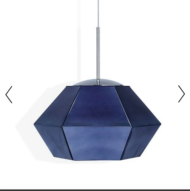 Tom Dixon Cut Short Pendant, Smoke, Faceted, Futuristic Gem Light Fixture $730 2