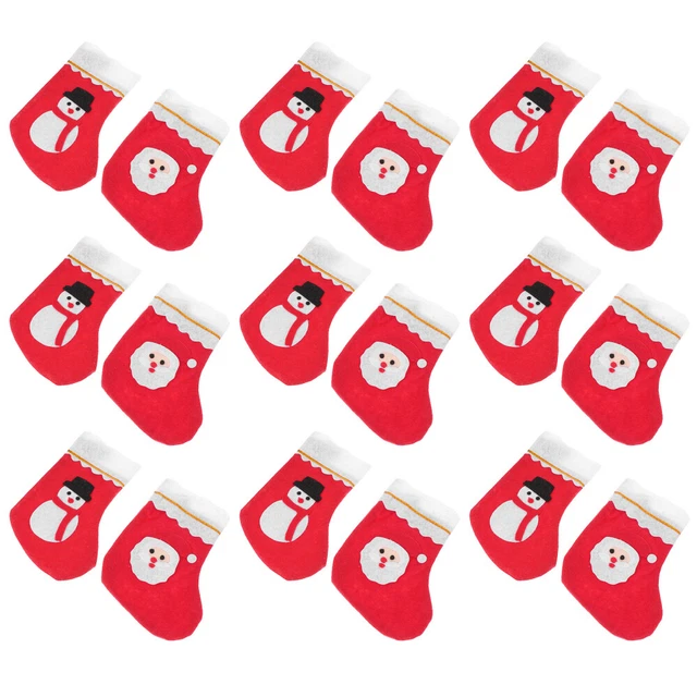 24 piezas Mini Medias Navidad Goodie Bag Calcetines a granel Navidad