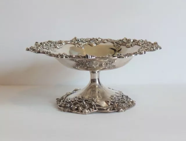 Sterling Silver 7.5" Tazza Compote, Black, Starr & Frost, New York, c.1890