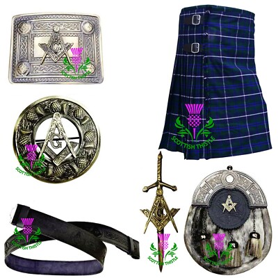 Cardo Hs Argyll Di Campbell Uomo Kilt Scozzese Completo Set Cardo Crest Acrilico Lana 