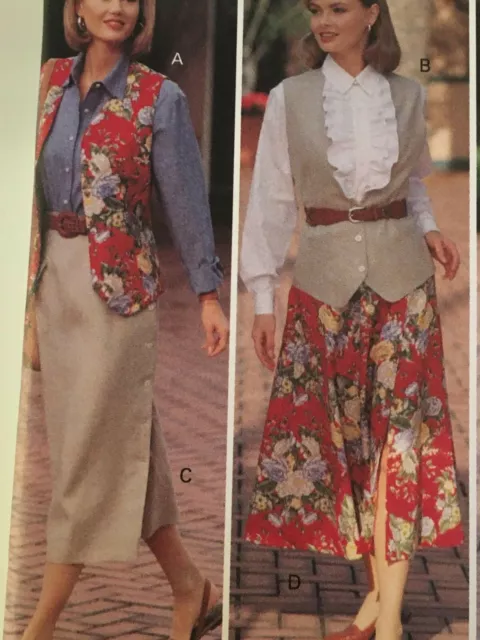 Butterick Sewing Pattern JG Hook Vest, Shirt & Skirt Casual Misses Uncut 6793