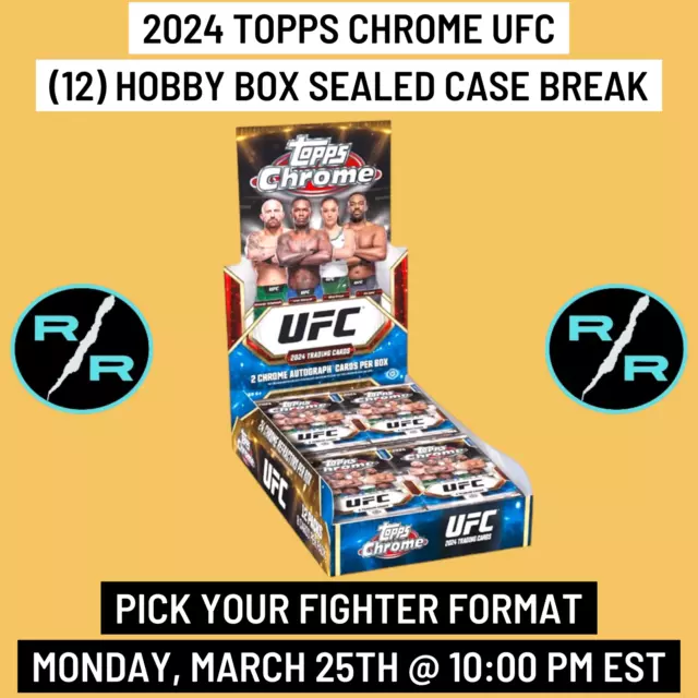 JACK DELLA MADDALENA 2024 Topps Chrome UFC 12 Hobby Box 1 Case