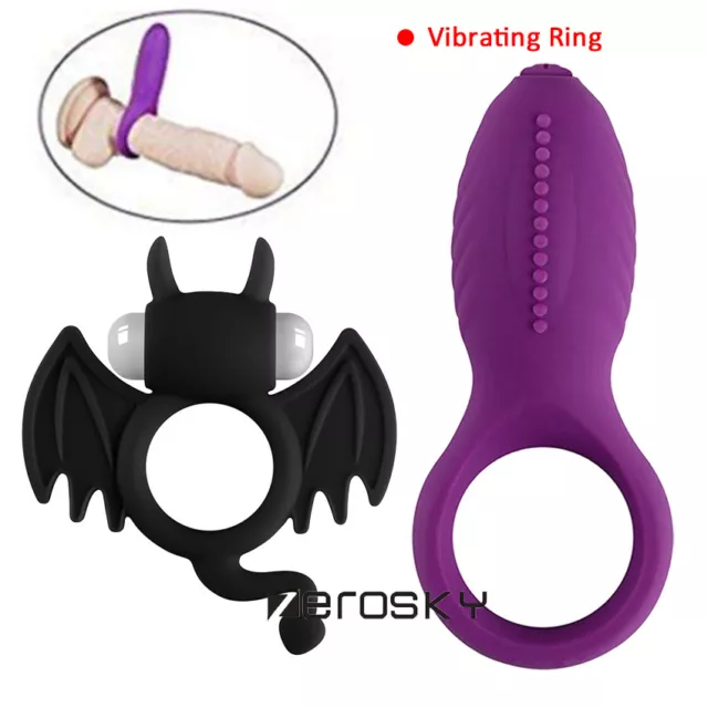 Vibrating Rabbit Cock Penis_Ring Clit_Stimulator Vibe Sexy Toy for Couple Lovers 3