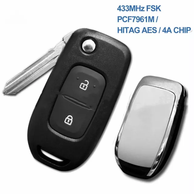 3 TASTEN AUTO Klapp Funk Schlüssel 434 MHz für Renault Megane 4 Captur  Kadjar EUR 24,87 - PicClick DE