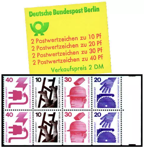 Berlin Markenheft Nr. 9 "Unfallverhütung 1974"