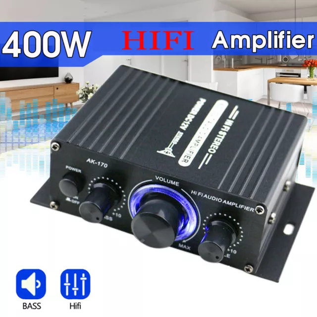 400W Hi-Fi Auto Stereo 12V Car Audio Préamplis MP3 Radio Booster LED Design