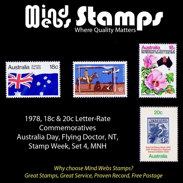 AUSTRALIAN DECIMAL STAMPS, 1978 18c & 20c LetterRate Commemoratives
