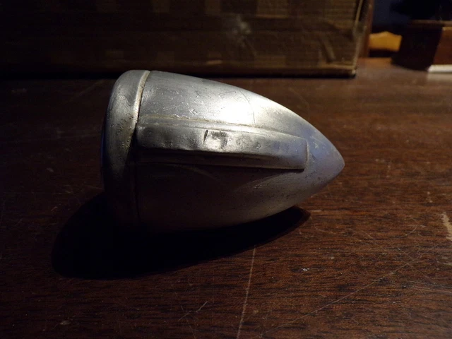 Phare Avant Vélo Vintage PYB – Aluminium Forme Obus Avec Casquette – Fabrication Française