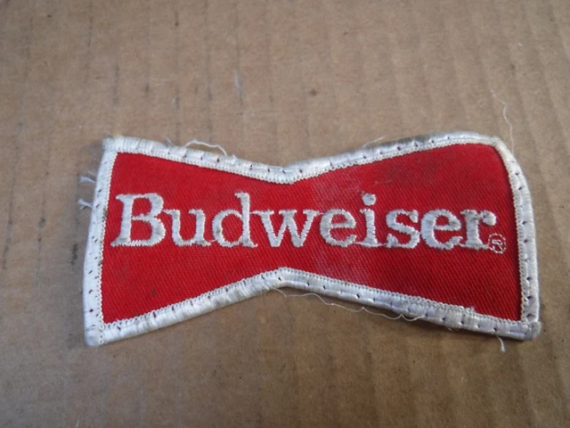 Vintage Budweiser Bowtie Collectible Beer Patch 3 3/4" x 2" good used condition.
