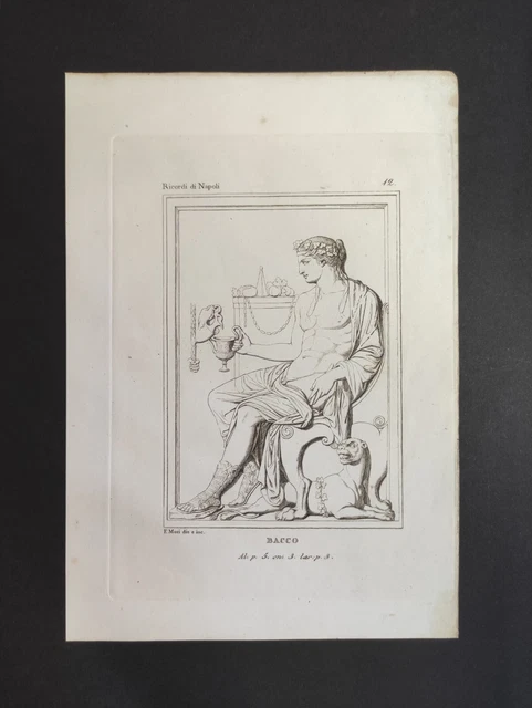 Bacco, Ricordi di Napoli Martorana, Mori, Stampa 1853