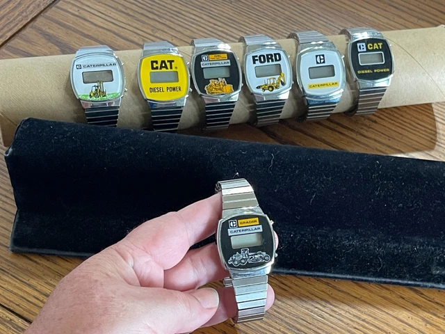 Cat Grader Pacman Logo Digital Watch Caterpillar Mens Salesman Sample