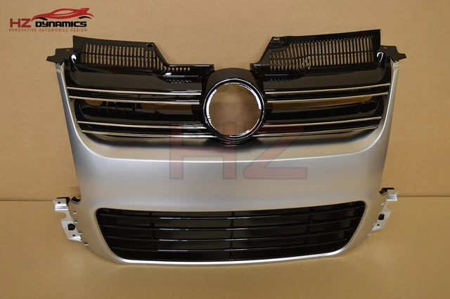 R32 LOOK SILVER FRONT BUMPER GRILL GRILLE FITS VW GOLF MK5 UK STOCK tdi gti