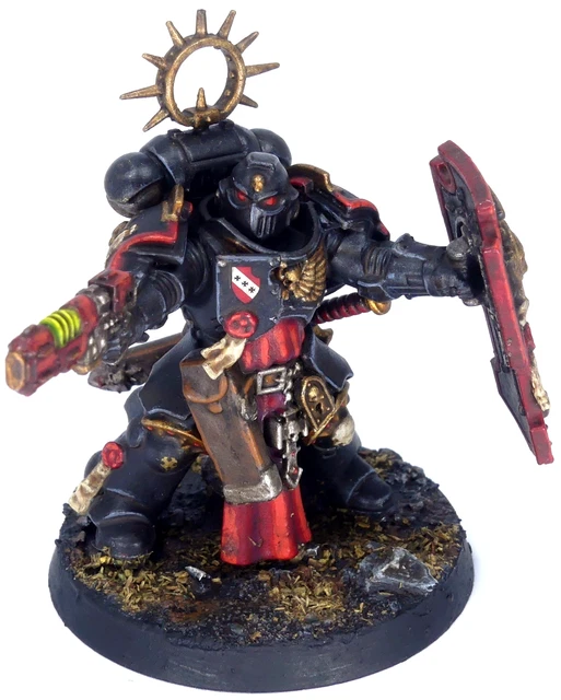 WARHAMMER 40K BLACK Templars Lieutenant With Storm Shield 140 43 