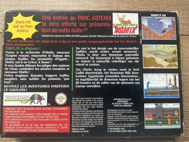 Astérix  super Nintendo SNES FR complet 7