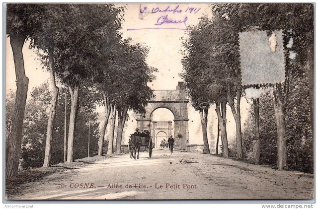 58 COSNE SUR LOIRE - allee de l'ile - le petit pont