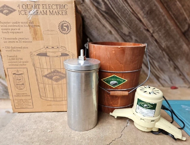 White mountain 4 qt online electric ice cream maker