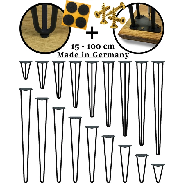 HAIRPIN LEGS HAARNADELBEINE Hairpins Tischbeine Tischkufen Esstisch