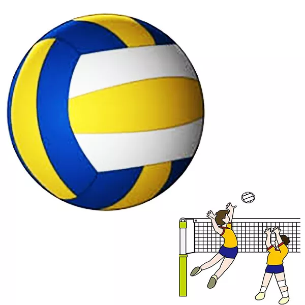 Pallone Da Pallavolo Volley Ball Palla Beach Volleyball Giallo Blu Bianco 115