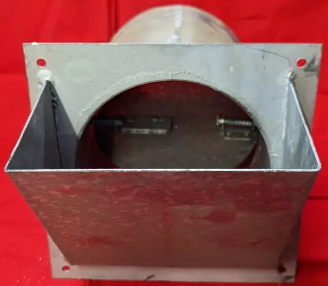 Unknown Brand Hooded Vent 8" Galvanized Steel 1/4" Mount Holes 3