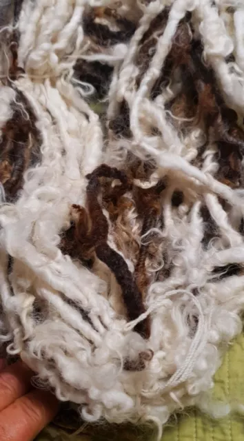 340gr Handspun Sheep Lambs Wool Yarn Knitting Crochet Weave Felt Craft 3