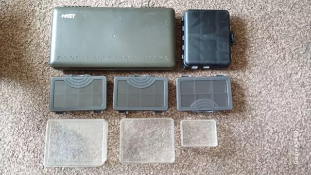 CARP COURSE FISHING TACKLE BOXES Inc NGT XPR  . VARIOUS SIZES X 8