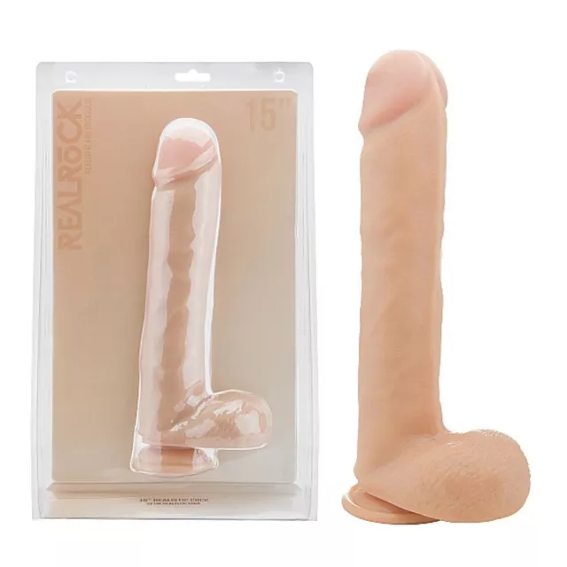 Realrock fallo realistico pene artificiale dildo grande gigante enorme XXL 38 cm 3