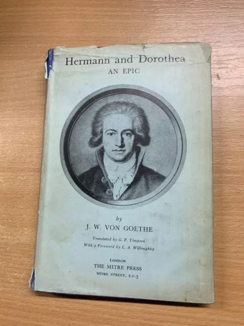 *RARE SIGNED COPY* c1965 "HERMAN & DOROTHEA" VON GOETHE BOOK & LETTERS (P3)