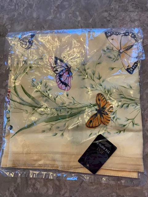 New with Tag, Butterflies and Greens Jim Thompson Silk Scarf