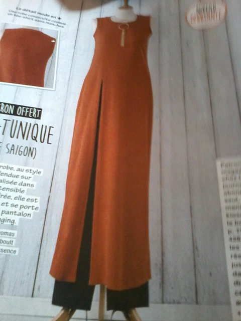 Patron De Couture Vintage Modes Et Travaux Robe Femme Grande Taille, Neuf