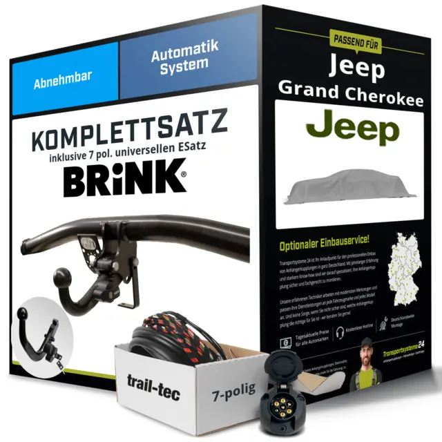 Für JEEP Grand Cherokee Typ WH Anhängerkupplung abnehmbar +eSatz 7pol uni. 06-