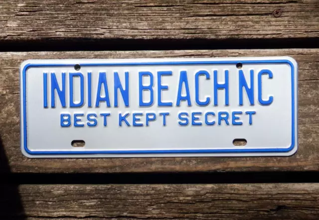 NOS Never Used INDIAN BEACH NC Official Town LICENSE PLATE North Carolina Tag