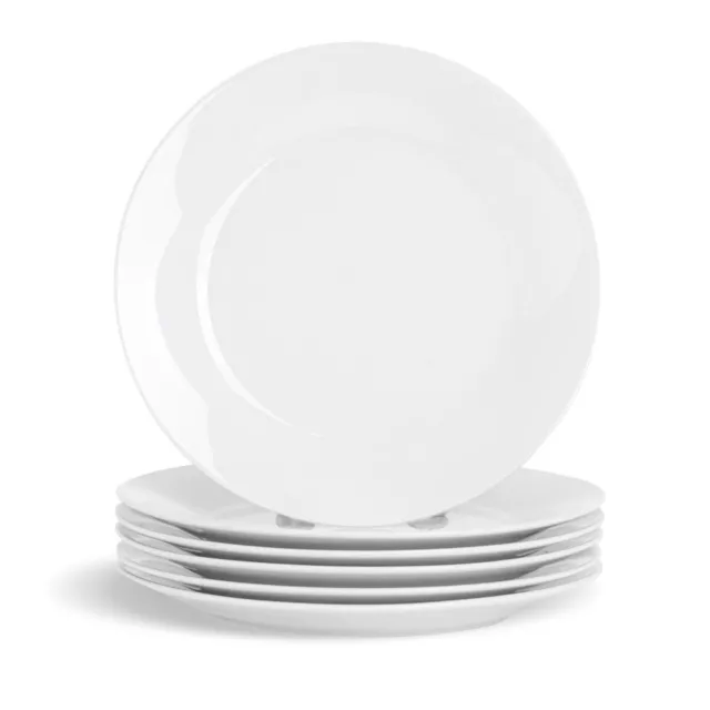 Dessert Plates Set Porcelain WHT Rim Side Plate 7.5" Crokery Catering Restaurant