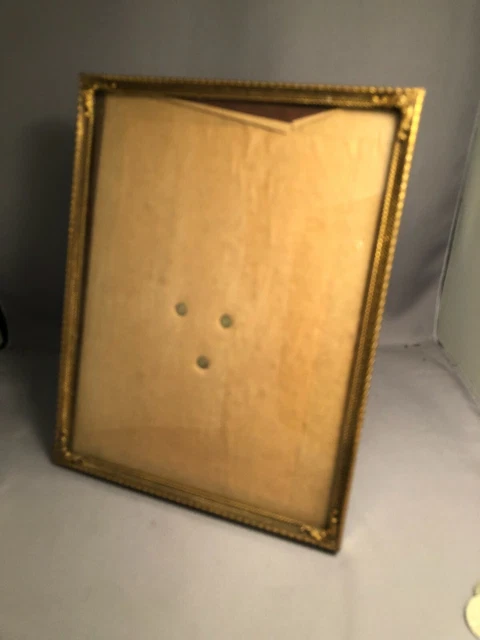 Vintage antique goldtone picture frame  22 by 17.5 Centimeters Doomed Glass