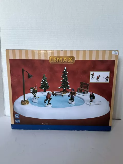 Lemax Village Collection Animated After School Hockey Match 2009 No 94017