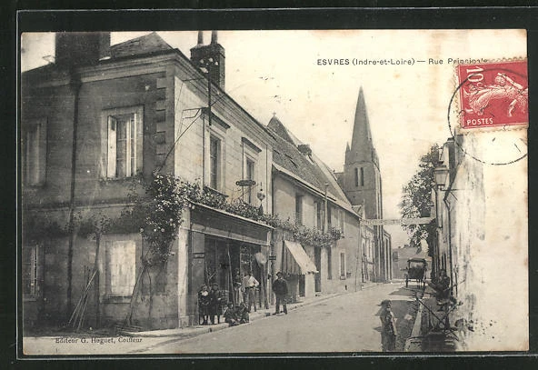 CPA Esvres, Rue Principale
