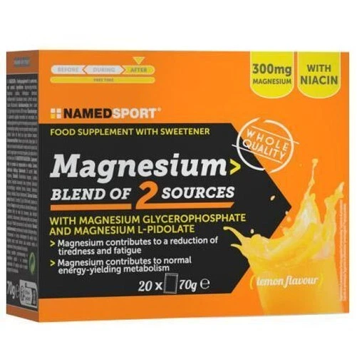 NAMEDSPORT Polvere NAMEDSPORT Magnesio Blend 2 Souces 20un X 3.5g