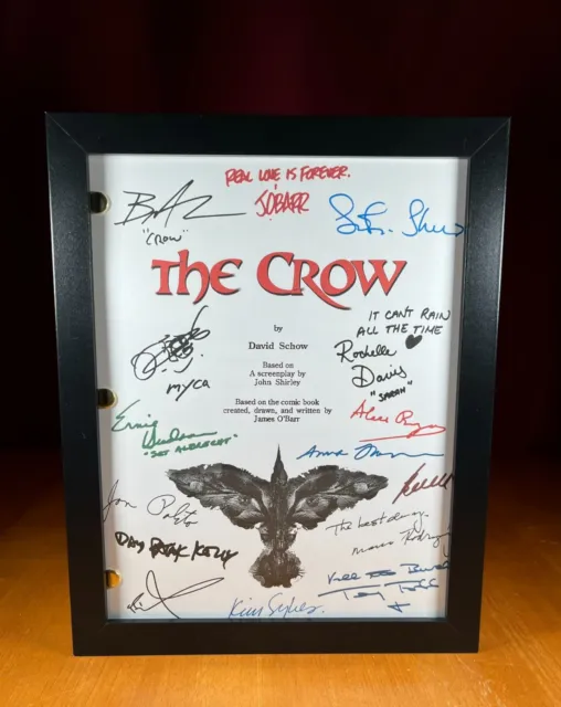 The Crow Script Signed- Autograph Reprints- Brandon Lee- Crow 1994 2