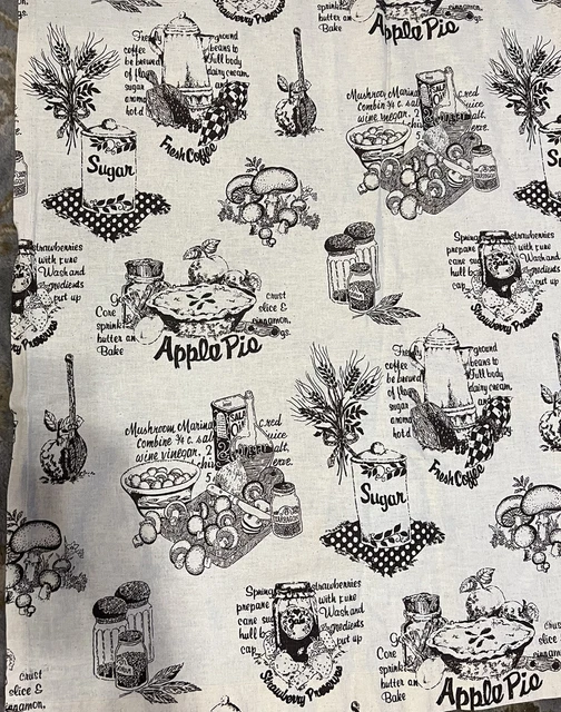 Vintage Mushroom Apple Pie Curtain Panels (4)