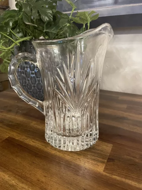 Princess House vintage lead crystal Highlights pitcher