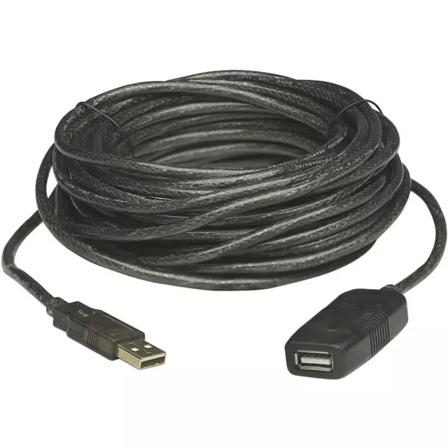 Manhattan Cavo USB USB 2.0 Spina USB-A, Presa USB-A 10.00 m Nero 150248