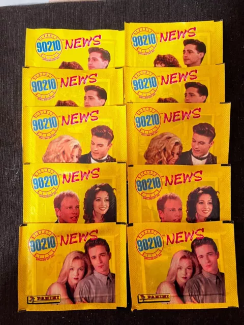 Lot 10 Packets Pochettes Panini Beverly Hills 90210 Serie Tv 1995 Collector