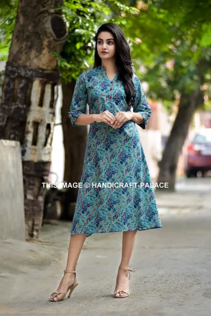 Indian Bollywood Kurta Kurti New Designer Women Top Ethnic Dress Gown Floral